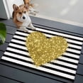 thumbnail image 3 of Entryway Rug 2'x3', Golden Love Small Rug for Kitchen Bathroom Door Mat Indoor Entrance, Valentine's Day Heart Stripes Vintage Non-Slip Area Rugs Floor Mats Carpet Front Door Rugs, 3 of 8