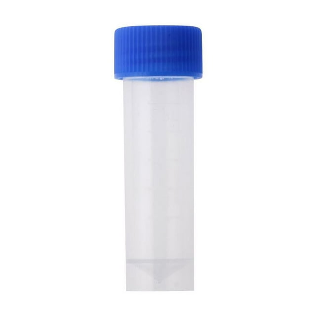 10 unidades de recipiente de muestra de prueba de tubo centrífugo graduado de plástico de 50ml , 10 piezas 5ml