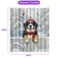 thumbnail image 5 of Playful Bernese Mountain Dog Welcomes Winter Snowy Day with Cardinal Bird Shower Curtain Berner Lover Gifts Waterproof Bathroom Bathtub Curtain - 12017, 5 of 5