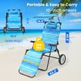 thumbnail image 5 of Slsy Beach Cart Chairs with Wheels, 2 in 1 Folding Beach Chair Camping Chairs with Canopy Sun Shade, Tanning Chairs Wagon Cart Combo for Sunbathing, Pool, Backyard, 5 of 7