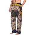thumbnail image 2 of Daiia Pug dog Yoga Men's Sleep Pant with Pockets and Drawstring,Pajama Pants-Large, 2 of 9