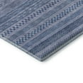 thumbnail image 3 of Addison Rugs Mayfield Premium Machine Washable Transitional Stripes Denim Round Rug, 8' X 8' Machine Washable Transitional Stripes Denim Oversized Sherpa Throw Blanket, 3 of 6