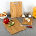 thumbnail image 4 of Classic Cuisine 3-Piece Eco-Friendly Bamboo Wood Cutting Board Set, 4 of 6