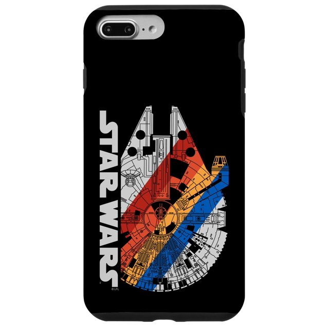 Funda de teléfono STAR WARS Millennium Falcon Retro Stripe para iPhone 7/8 Plus