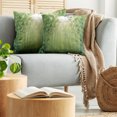 thumbnail image 5 of Ambesonne Green Throw Pillow Cover 2 Pack, Exotic Trees in Forest Theme, 24", Green, 5 of 7