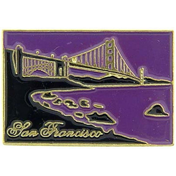 US STATES PIN, SAN FRANCISCO GOLDEN GATE - Novelty Patriotic Enamel Lapel PIN - 1"