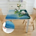 thumbnail image 2 of nygtbtfer Landscape Tablecloth with Elastic Edge, Painting Elasticized Table Cover Protector - Odorless, Non-Toxic, Safe and Eco-Friendly  white, 2 of 8
