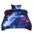 thumbnail image 1 of Unique Bargains 2pcs Household Star Sky Cosmos Night Pattern 3D Printed Single Size Bedding Quilt Duvet Cover Set Blue Sky Pattern, 1 of 9