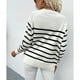 thumbnail image 4 of Suéter a rayas para mujer, Material suave y transpirable, diseño de rayas de punto, colores vivos, suéter para mujer, 4 of 6