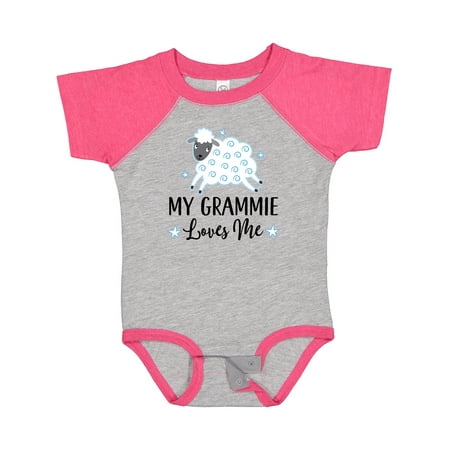 

Inktastic Grammie Loves Me Grandson Boy Lamb Boys or Girls Baby Bodysuit