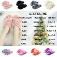 Drecage Kids Fluffy Slippers for Girls Open Toe Warm Fuzzy Slippers
