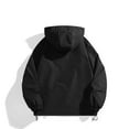 thumbnail image 4 of Maoxin Men's Jacket Men's Stitching Drawstring Hooded Slim Fashion Jacket Coat Outwear Plus Size Jacket for Men , Black , 4XL, 4 of 6