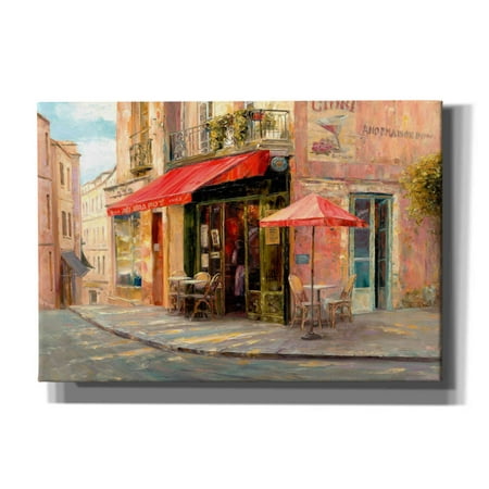 Epic Graffiti 'Hillside Café' by Haixia Liu, Canvas Wall Art, 26"x18"