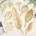 thumbnail image 4 of 9pcs Decorative Leaves Iron Hooks, 9 Style Feather/Maple Leaf Wall Mounted Hangers Gold Coat Hooks for Hanging Key, Towel, Coat, Photo Frame, Hat, Bag and Umbrella, 4 of 6