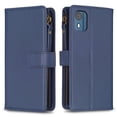 thumbnail image 2 of Compatible with Nokia C02 Premium PU Leather Wallet Case with 9 Card Slots Zipper Pocket and Hand Strap, 2 of 5