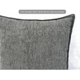 thumbnail image 2 of 18x18 Pillow Covers Set of 2 Charcoal Gray Chevron Pattern / Soft Cozy Chenille Cushion Covers, 2 of 6