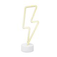 thumbnail image 2 of Isaac Jacobs Lámpara de mesa con forma de rayo amarillo neón LED de 11,75 x 4,35, luz nocturna con base blanca para dormitorio, decoración y fiesta; Funciona con pilas (pilas no incluidas) (rayo amari, 2 of 5