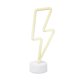 thumbnail image 2 of Isaac Jacobs Lámpara de mesa con forma de rayo amarillo neón LED de 11,75 x 4,35, luz nocturna con base blanca para dormitorio, decoración y fiesta; Funciona con pilas (pilas no incluidas) (rayo amari, 2 of 5