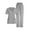 Gray, variant on Women's Anti-Wrinkle Scrub Set V Neck Top & Straight-Leg Pants, Comfy, Flexible Nursing Uniforms with Pockets Gray