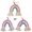 3, variant on Women Chic Tassel Macrame Keyrings Fashion Weaving Rainbow Keychains for Gift