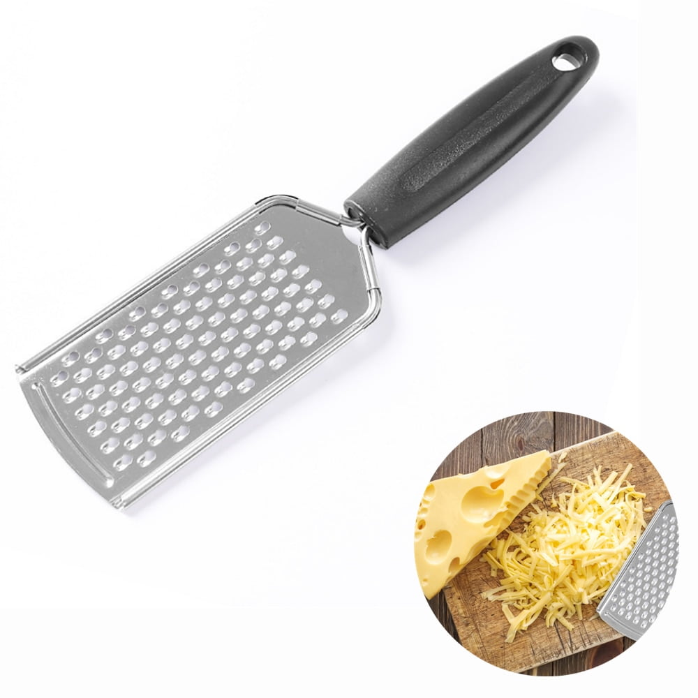 Parmesan Cheese & More! Razor Sharp Blade Ideal Hand Grater for Hard Fruit Cheese Grater & Shredder Nuts Stainless Steel Medium Shred Root Vegetables Black 