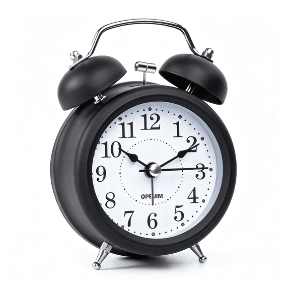 DESIGNICE Alarm Clock Alarm Clocks Analog Clock Loud Alarm Clock for Heavy Sleepers with Stereoscopic Dial Backlight Battery Operated for Living Room Bedroom Bedside Desk Gift Clock by