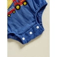 thumbnail image 7 of Suealasg Toddler Baby Boys Girls 1st Birthday Overalls Romper Number Embroidery Sleeveless Square Neck Bodysuit, 7 of 7