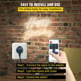 thumbnail image 5 of VEVOR Neon Sign, 18" x 8" + 26" x 7.5" Happy Birthday, Adjustable Brightness LED Neon Lights Signs with Dimmer Switch and Power Adapter, Reusable for Party, Celebration and Decoration Warm White, 5 of 9