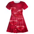 thumbnail image 4 of WMQPNNS Girls Heart Printed Dress Girls Dress 5t Fancy Short Sleeve Tunic Shirt Mid Dresses Casual Summer Dress Skater Sundress Kids Outfits(Size 6-7 Years,Red), 4 of 4
