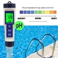 thumbnail image 3 of 5 en 1 Análisis de la calidad del agua de la piscina Medidor de salinidad Medidor de salinidad impermeable de alta precisión Detector de agua de mar para acuario con retroiluminación 1833, 3 of 5