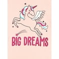 thumbnail image 3 of Wonder Nation Toddler Girls' Unicorn Cotton Sleep Set, 2 Piece, 3 of 3
