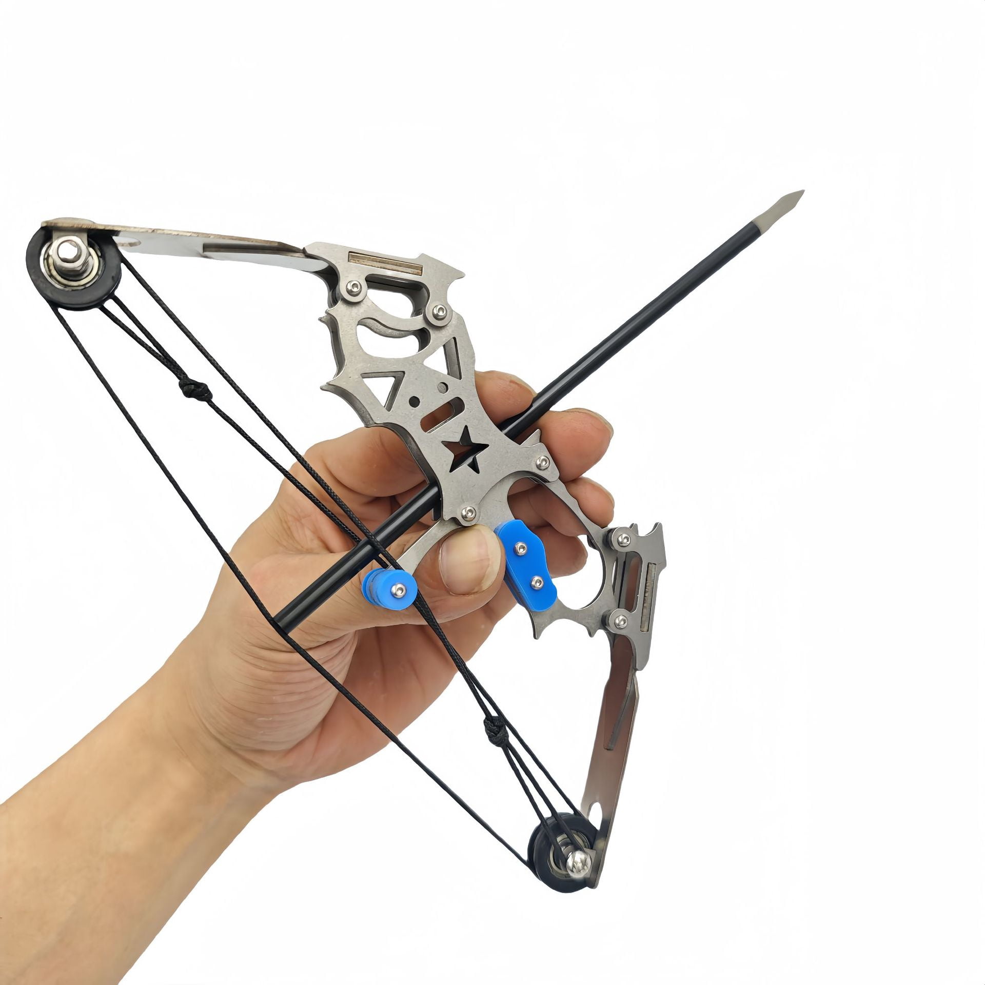 Mini Compound Bow Stainless Steel Includes 4/12 Arrows and Target Paper