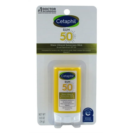 Cetaphil Sun Spf#50 Sheer Mineral Sunscreen Stick 0.5oz (Pack of 3)