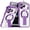 Darkpurple, variant on Stylish Plating Case for iPhone 14, Compatible with MagSafe, Kickstand Magnetic Camera Lens Protector Anti-Scratch Ultra Slim Protective Clear Back Cover, Black