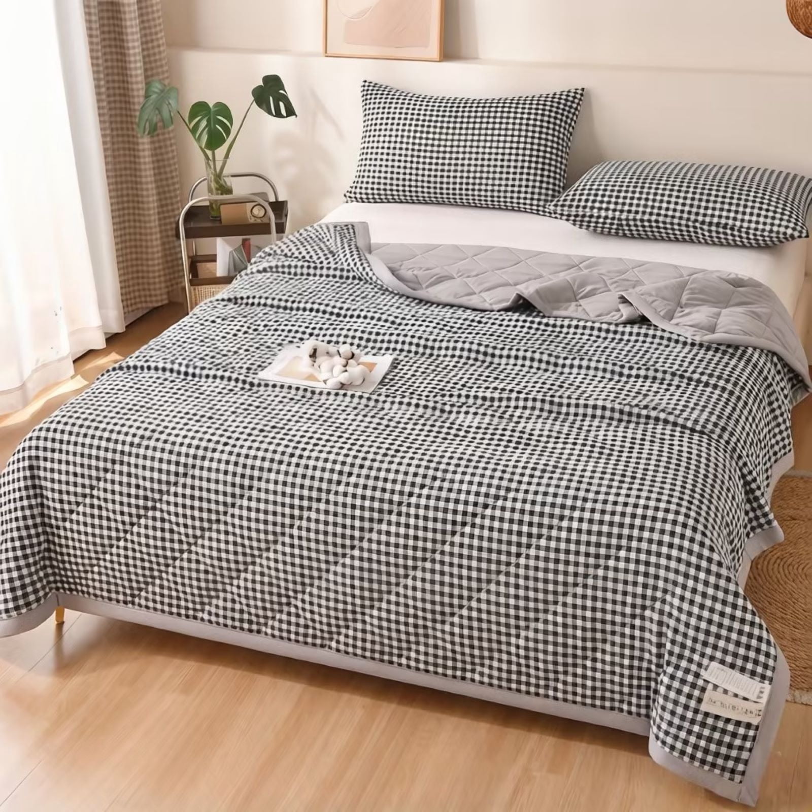 InsCrazy Cooling Comforter Air Conditioning Quilt Washed Cotton Soft Refrigerated Feel For Naked Sleeping Summer Comforter