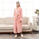 thumbnail image 4 of Gibobby Bata mujer invierno de pareja de franela larga gruesa de talla grande para mujer con albornoz de brida(Rosa,M), 4 of 5