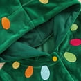 thumbnail image 6 of Guvpev T'oddler Christmas Tree Costume, Unisex B'aby Christmas Holiday Outfit, Colorful Bobbles Hooded Long Sleeve Romper Jumpsuit, Zipper Front, Loose Legs, Funny Xmas Clothes, 6 of 15