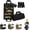 Black, variant on Premium Roll Up Tool Bag, Heavy Duty Portable Tool Roll Organizer with Detachable Pouches for Handyman Mechanic