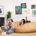 Jaxx 6ft Cocoon XXL Bean Bag Chair for Adults, Washable Cover, Camel