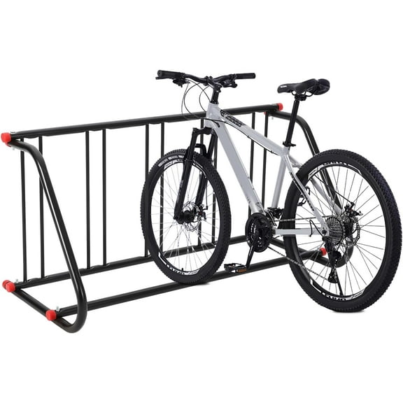 Garvee Commercial Floor Bike Rack Stand Heavy Duty,5 Bike Parking Rack,Steel Outdoor Bike Rack for Garages,Stores,Schools