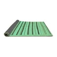 thumbnail image 2 of Ahgly Company Indoor Square Solid Turquoise Blue Modern Area Rugs, 4' Square, 2 of 4