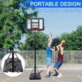 thumbnail image 4 of Basketball Hoop Outdoor 10ft Adjustable, Portable Basketball Hoop Goal System in Backyard/Driveway/Indoor, 32 Inch Shatterproof Backboard and Larger Base, 4 of 8
