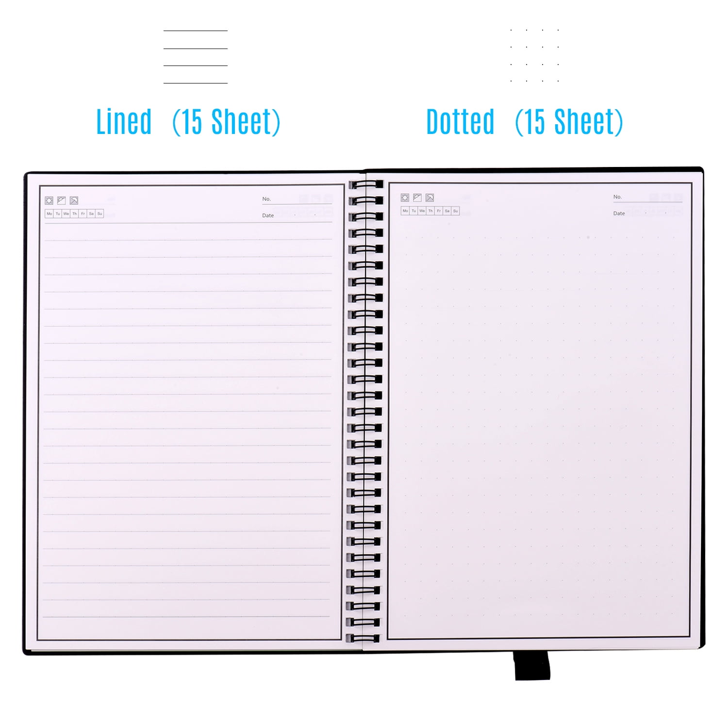 Notebook Aibecy Erasable Reusable Smart Notebook Hardcover Writing Note Book Journal Wet Hot