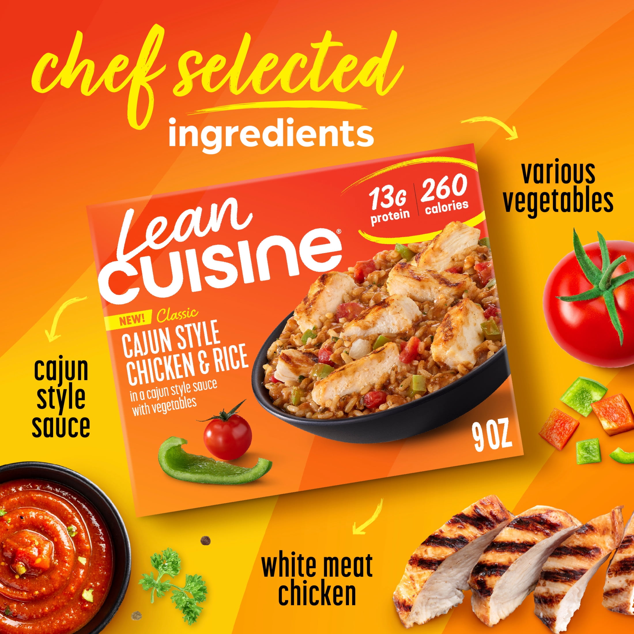 Lean Cuisine Cajun Style Chicken and Rice, Frozen Lunch or Dinner Frozen Meals 9 oz