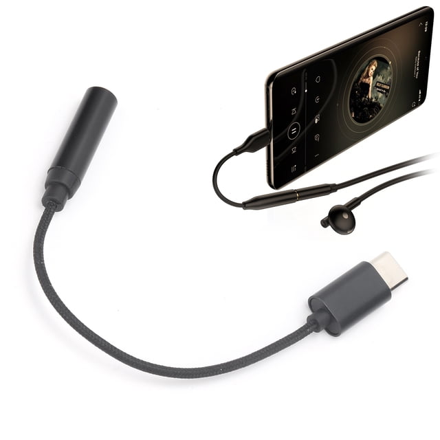 Cergrey Fotografia Acessorio Foto Studio 3.5mm TRRS To Type‑C Adapter Cable Audio Converter Braid Cable For Type‑C Port Phone