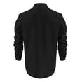 thumbnail image 4 of Qwertyu Men's Long Sleeve Button Down Shirts Cotton Linen Shirts Beach Casual Dress Shirts Black 2XL, 4 of 6