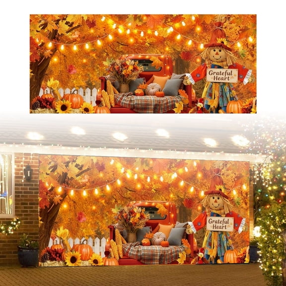 Thanksgiving Large Heavy Duty Garage Banner Durable For Outdoor Indoor Sports Events Parties And Home Decorations