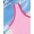 thumbnail image 4 of Kucnuzki 3T Toddler Girl Swimsuit Set 4T Child Gilrs Bathing Suit Color Block Top Swimming Skirt with Shorts 2pcs Bikini Set Summer Beach Breathable Tankini Set Pink, 4 of 10