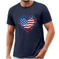 thumbnail image 5 of Busydd Independence Day T Shirts for Man Casual Comfortable Cotton T Shirts Round Neck Short Sleeve Summer Tops American Flag Print Patriotic Tee Shirts, 5 of 5