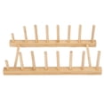 thumbnail image 1 of Natural Bamboo Non- Plate Holder Dish Rack, No Deformation Living Room For Study Kitchen, 1 of 8